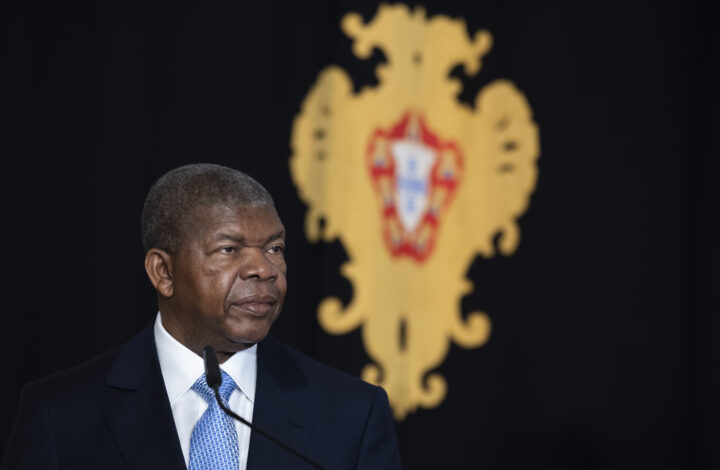 The President of the Republic of Angola Joao Lourenco during a joint press conference with Portuguese President of the Republic Marcelo Rebelo de Sousa at the President´s Official Residence in Lisbon, Portugal, 25 July 2025. JOSE SENA GOULAO/LUSA