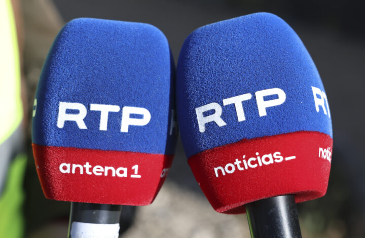 Novos microfones da RTP, em Lisboa, 8 de abril de 2026. ANTÓNIO COTRIM/LUSA